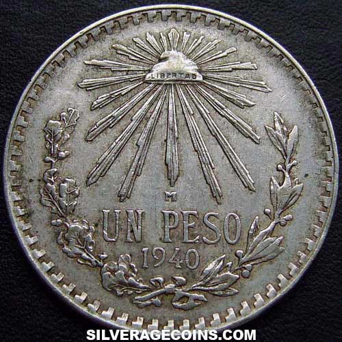 1940 Mexican Silver Peso - Silver Age Coins