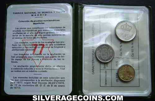 Juan Carlos I Spain Official Wallet Proof Set Open
