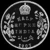 Edward VII British India Silver Half Rupee (Reverse)