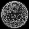 George VI British India Silver Half Rupee (large fleur-de-lis) (Reverse)