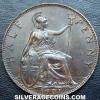 Victoria British Bronze "Widow Head" Half Penny (Reverse)