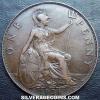 George V British Bronze Penny (Reverse)