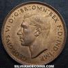 George VI British Bronze Penny (Obverse)