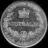 Victoria Australian Gold "Fillet Head" Half Sovereign (Reverse)