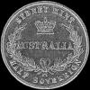 Victoria Australian Gold "Wreath" Half Sovereign (Reverse)