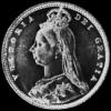 Victoria Australian Gold "Jubilee Head" Half Sovereign (Obverse)
