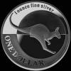 Elizabeth II Australian Dollar 1 Ounce Silver Kangaroo (Reverse)
