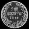 Wilhelmina I Dutch Silver 10 Cents (Reverse)