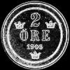 Oscar II Swedish Bronze 2 Öre (Reverse)