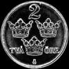 Gustav V Swedish Iron 2 Öre (Reverse)