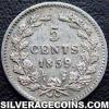 Wilhelm III Dutch Silver 5 Cents (Reverse)