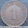 Wilhelm II German Pfennig (Reverse)