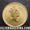 Elizabeth II Australian 15 Dollars One 1/10 Ounce Gold Nugget (Obverse)
