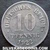 Wilhelm II German Iron 10 Pfennig (Reverse)