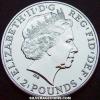 Elizabeth II 2 Pounds 1 Ounce Silver Britannia (Union Flag) (Obverse)