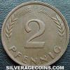 German Federal Republic Bronze 2 Pfennig (Reverse)