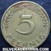 German Federal Republic 5 Pfennig (Reverse)