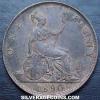 Victoria British Bronze "Bun Head" Penny (2nd type) (Reverse)