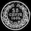 Wilhelm II Dutch Silver 25 Cents (Reverse)