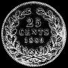 Wilhelm III Dutch Silver 25 Cents (Reverse)
