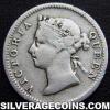 Victoria Straits Settlements Silver 5 Cents (Obverse)