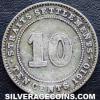 Edward VII Straits Settlements Silver 10 Cents (Reverse)