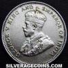 George V Straits Settlements Silver 10 Cents (Obverse)
