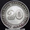 Edward VII Straits Settlements Silver 20 Cents (Reverse)