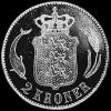 Christian IX Danish Silver 2 Kroner (Reverse)