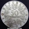 Austrian Silver 50 Schillings (50th Anniversary of the Republic) (Obverse)