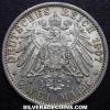 2 Marcos de Plata Prusianos de Guillermo II (Reverso)