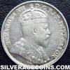 Edward VII Canadian Silver 5 cents (Obverse)