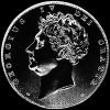 George IV British Silver "Bare Head" Crown (Obverse)