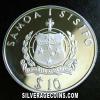 Elizabeth II Samoan Silver 10 Tala (40th Anniversary) (Obverse)