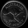 Elizabeth II Australian Bronze Half Penny (Reverse)