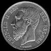 Leopold II Belgian Silver 50 Centimes (French) (Obverse)