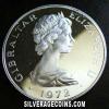 Elizabeth II Gibraltar Silver 25 Pence (Wedding Anniversary) [Box] (Obverse)