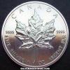 Elizabeth II Canadian 5 Dollars 1 Ounce Silver Maple Leaf (Reverse)