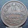 Vittorio Emanuele II Italian 10 Centesimi (Reverse)