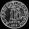 George V Ceylon Silver 10 Cents (Reverse)