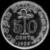 Edward VII Ceylon Silver 50 Cents (Reverse)