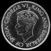 George VI Ceylon Silver 50 Cents (Obverse)
