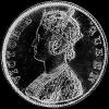 Victoria British India Silver Rupee (Obverse)