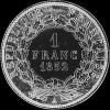 Napoleon III French Silver Franc (Louis-Napoleon) (Reverse)