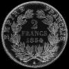 Napoleon III French Silver 2 Francs (Reverse)