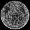 Brazilian Silver 500 Reis (stars and dashes) (Reverse)
