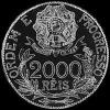 Brazilian Silver 2000 Reis (stars and dashes) (Reverse)