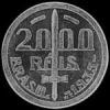Brazilian Silver 2000 Reis (Duke of Caxias) (Obverse)