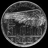 Brazilian Silver 5000 Reis (Alberto Santos Dumont) (Reverse)