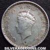 George VI British India Silver Quarter Rupee (Obverse)
